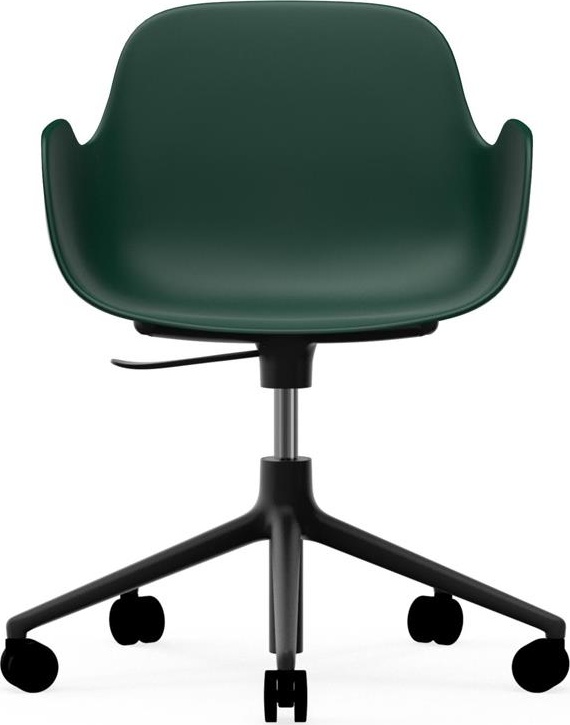 606154 Кресло Swivel 5W Gaslift Black Alu Green Normann Copenhagen Form - Вид №1