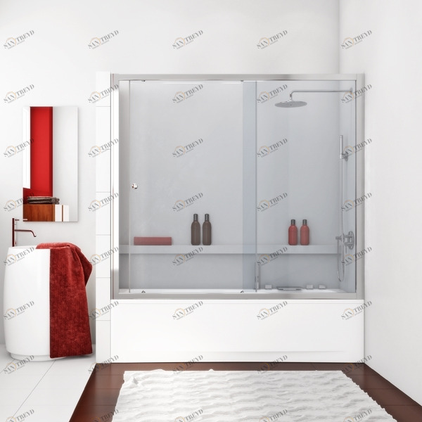 150X160GV862 Душевое ограждения на борт вынны GUTEWETTER Германия SHAPE