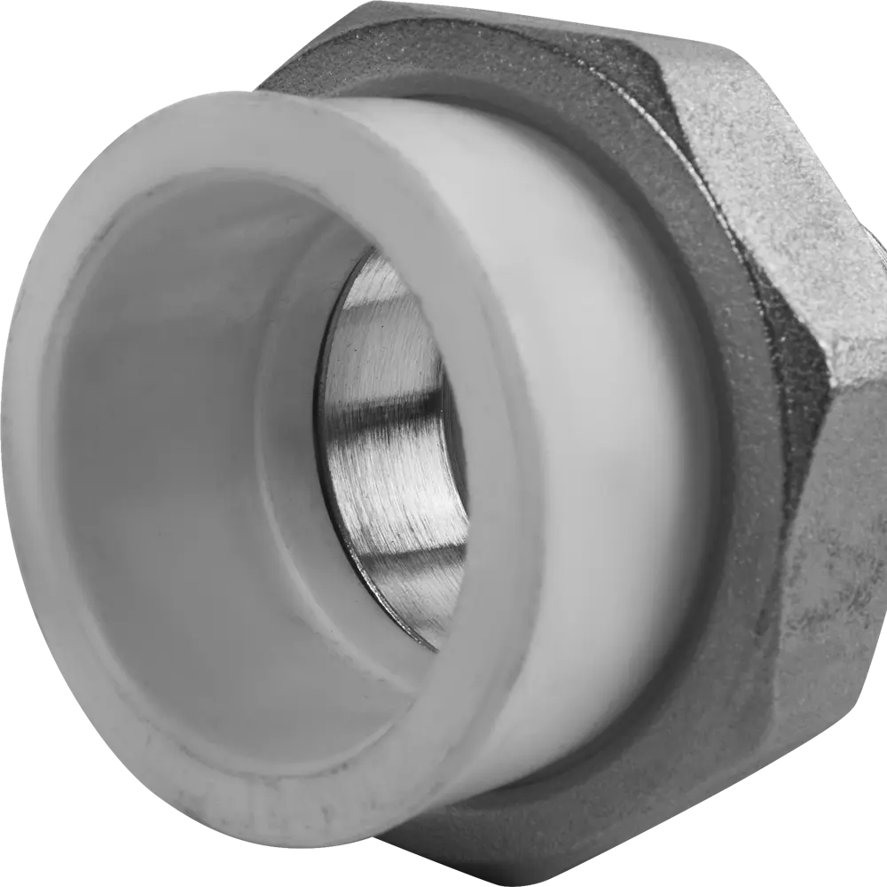 ПОЛИТЭК - Комбинированная муфта ПП 40х1 1/4" для соединения стальных и полипропиленовых труб 15460860 STLM-0005840 - Вид №2