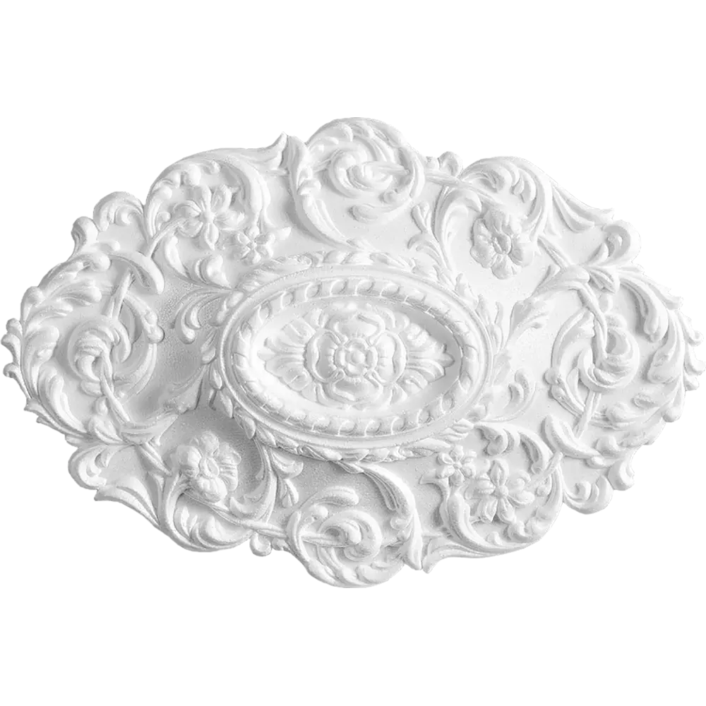 Розетка потолочная полистирол белая Формат 450-1 О 45х30 см FORMAT STLM-2189488