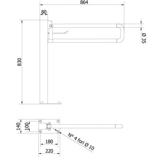 Полный бар держатель рулона Thermomat нейлон ARCH-00022751 - Вид №3