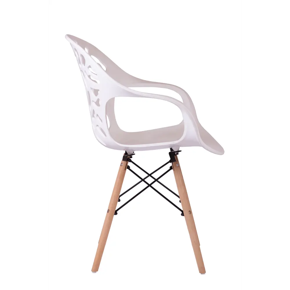Стул Petalo STP-01-02 60x82x45 см ножки дерево/бежевый сиденье полипропилен цвет белый 88956933 STLM-2184188 Santreyd  - Вид №4