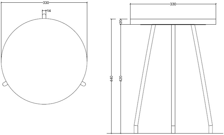 Moab80 Низкий табурет из вторичного дерева sun-id-1365602 - Вид №4
