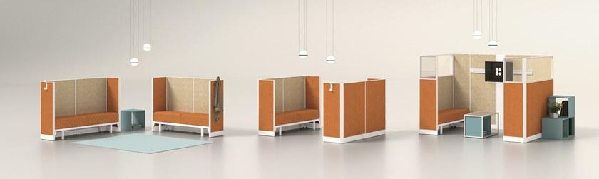 Bralco Отдельностоящая офисная перегородка из алюминия и стекла Kubick sun-id-1377515 - Вид №19