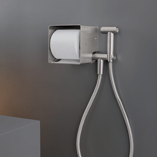 Держатель туалетной бумаги с биде спрей, настенный кронштейн и подключение воды - NEUTRA линии  NEU84 CEADESIGN  - Вид №1