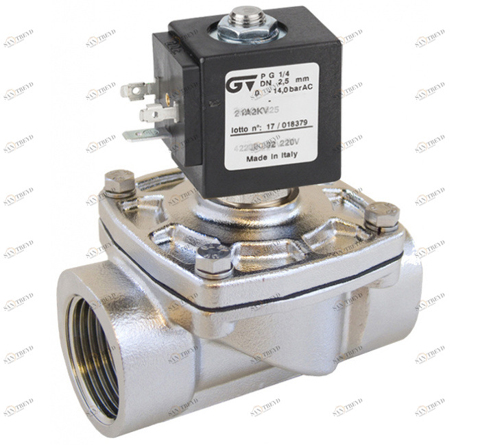 GENEBRE 4635 05 220v 2-ходовой электромагнитный клапан смешанного действия Н.З 
