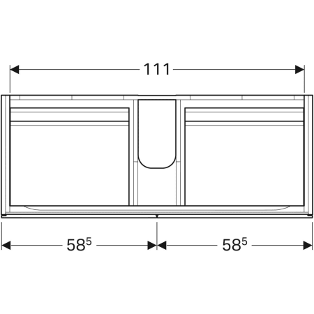 500.518.43.1 Шкафчик для раковины Geberit Xeno², шириной от 120 см, с четырьмя выдвижными ящиками Geberit  - Вид №7