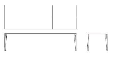 Прямоугольный выдвижной стол из МДФ Desalto SKIN ARCH-00091025 - Вид №2