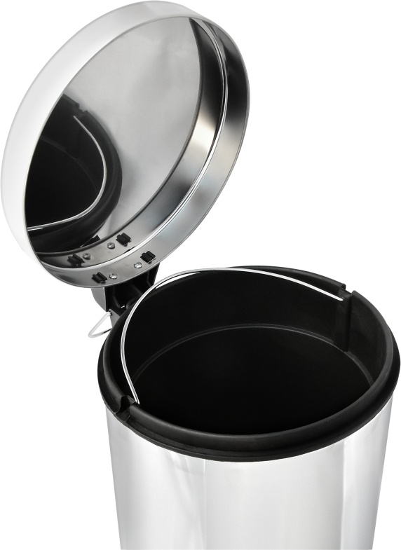 2565.068 Урна с механизмом поднятия крышки 12л 11312 нержав сталь 12 л Solinne Puff  - Вид №6