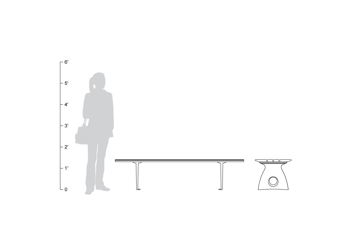FSRT52 Скамейка Леда  Forms-surfaces  - Вид №12
