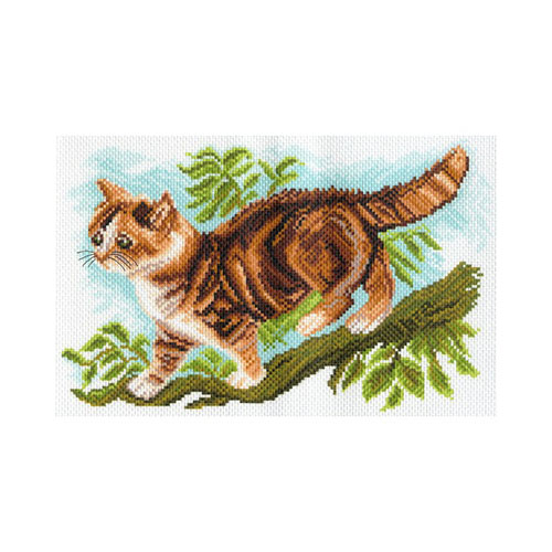 1627 Канва/ткань с рисунком Рисунок на канве 28 см х 34 см "Утренняя охота" Матренин посад 