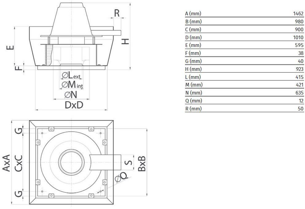 Vortice Центробежный крышный вентилятор для удаления горячего дыма Torrette tr-ed-v 15174 - Вид №1