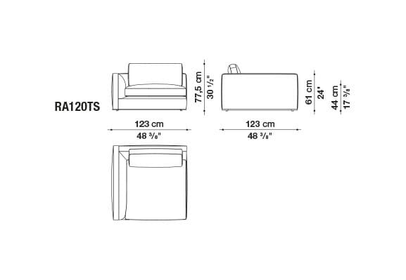 Ткань диван B&B Italia Ричард ARCH-00082196 - Вид №49