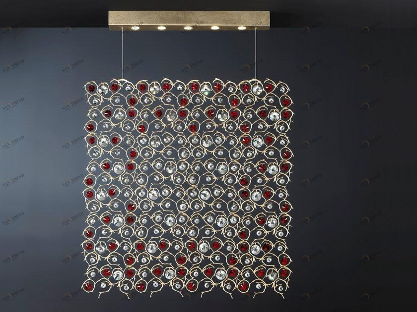 Serip Галогенный подвесной светильник из бронзы с кристаллами Diamond Ct3295/5