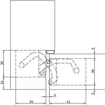 Петля скрытого монтажа Anselmi mod. AN 141 3D FVZ 14/40 Santreyd LK01-1105 - Вид №1
