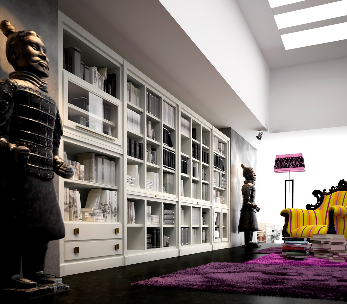 107449 Модульный книжный шкаф Contemporaneo 542 см La Ebanisteria Hamster 