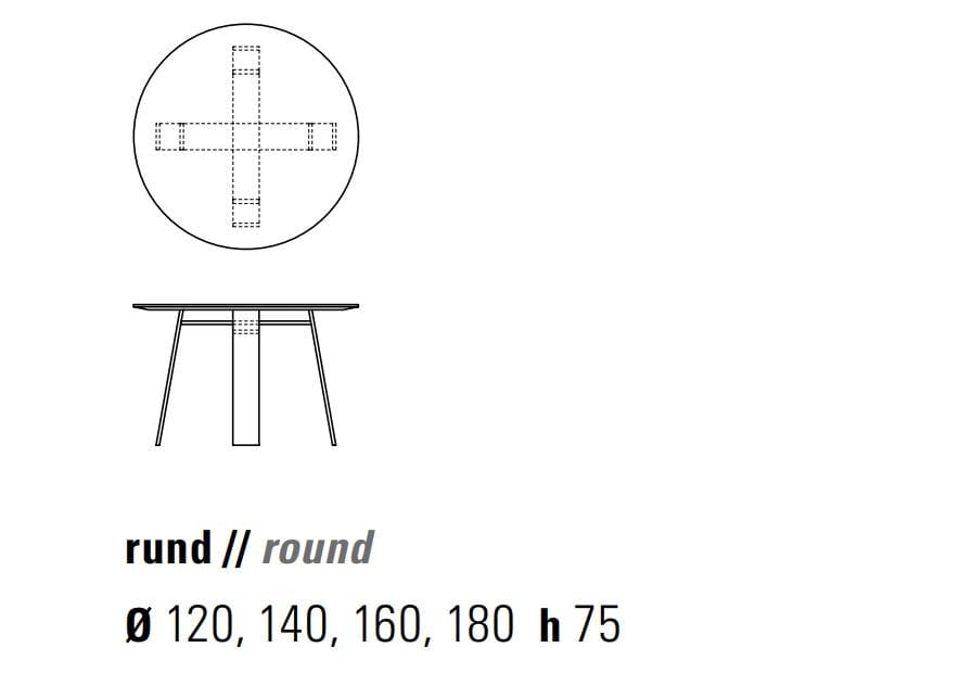 Круглый деревянный стол ZEITRAUM Bondt ARCH-00077267 - Вид №9