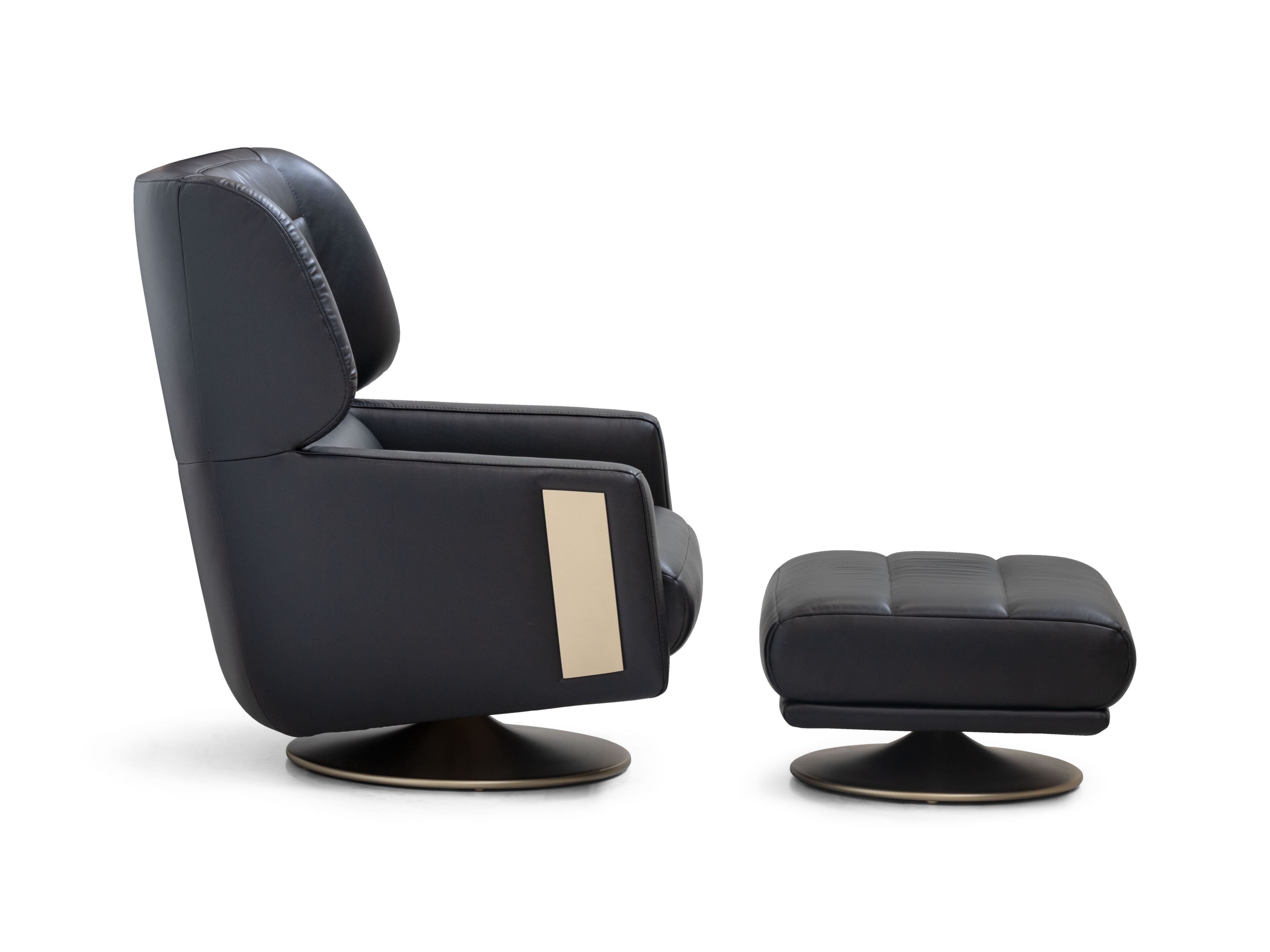 Кожаное вращающееся кресло с подставкой для ног Wayne Enterprises Home Collection WE-13 ARCH-00011523 - Вид №1