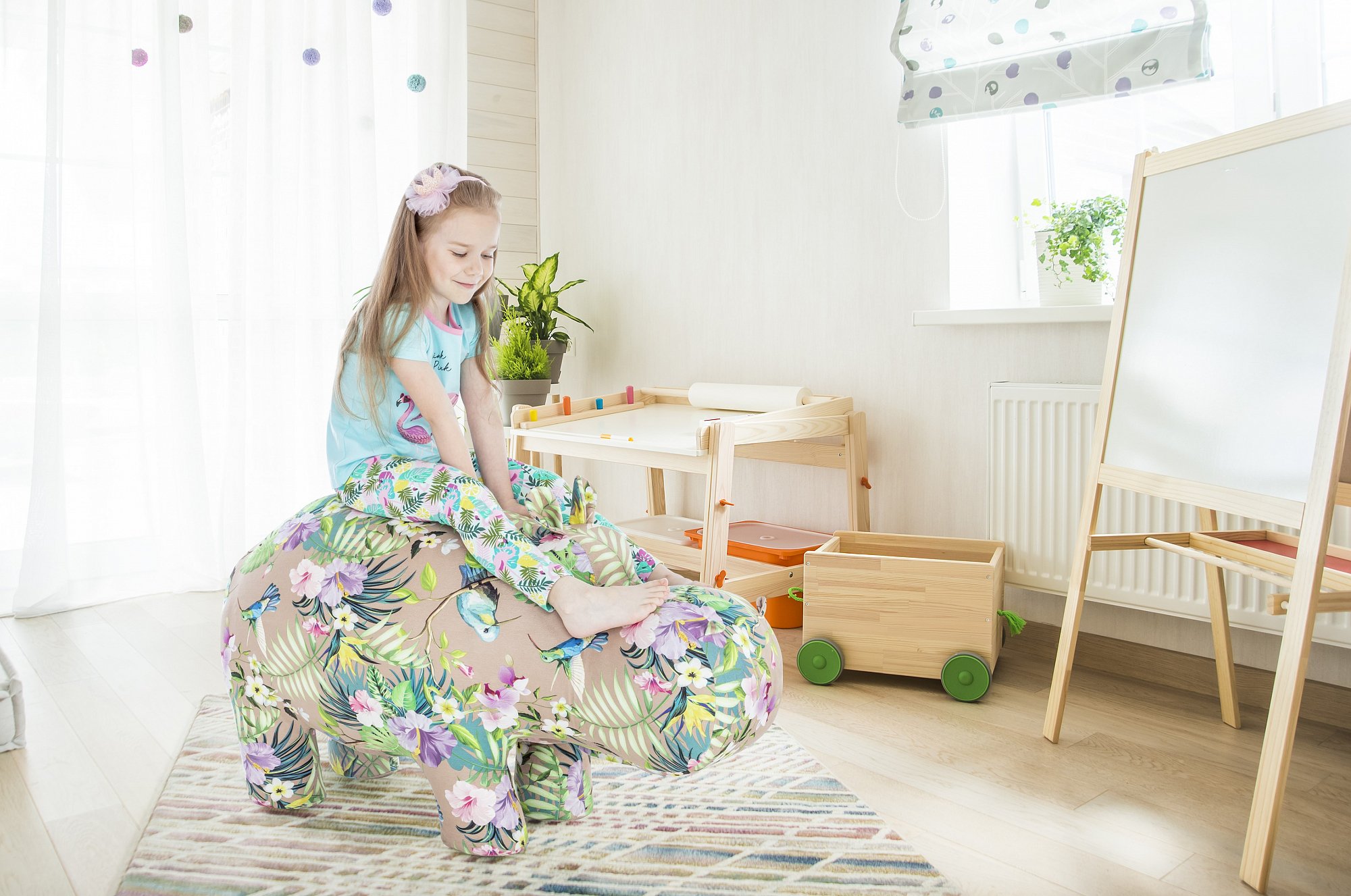 Пуфик детский "Бегемот" Kolibri beige, 97 см LESET  00-3833171 Разноцветный Santreyd  - Вид №3