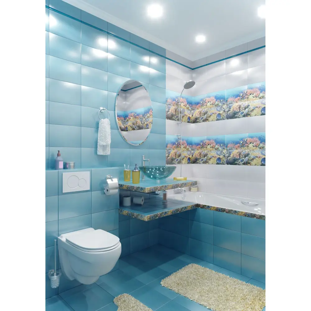 Плитка напольная Газкерамик Reef 30x30 см 1.08 м² матовая цвет лазурный 18075553 STLM-2099045 - Вид №3