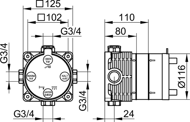 59970000070 FLEXX.BOXX универсальный бокс DN 20 KEUCO Armaturenzubehör - Вид №2