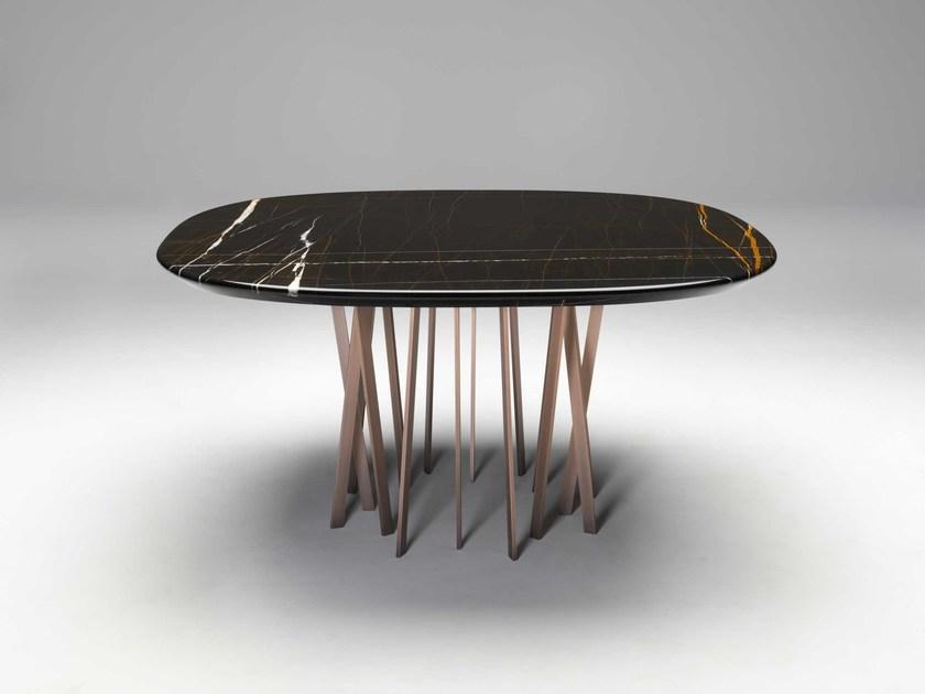 Paolo Castelli Квадратный стол из мрамора и металла For hall sun-id-1417975 - Вид №2