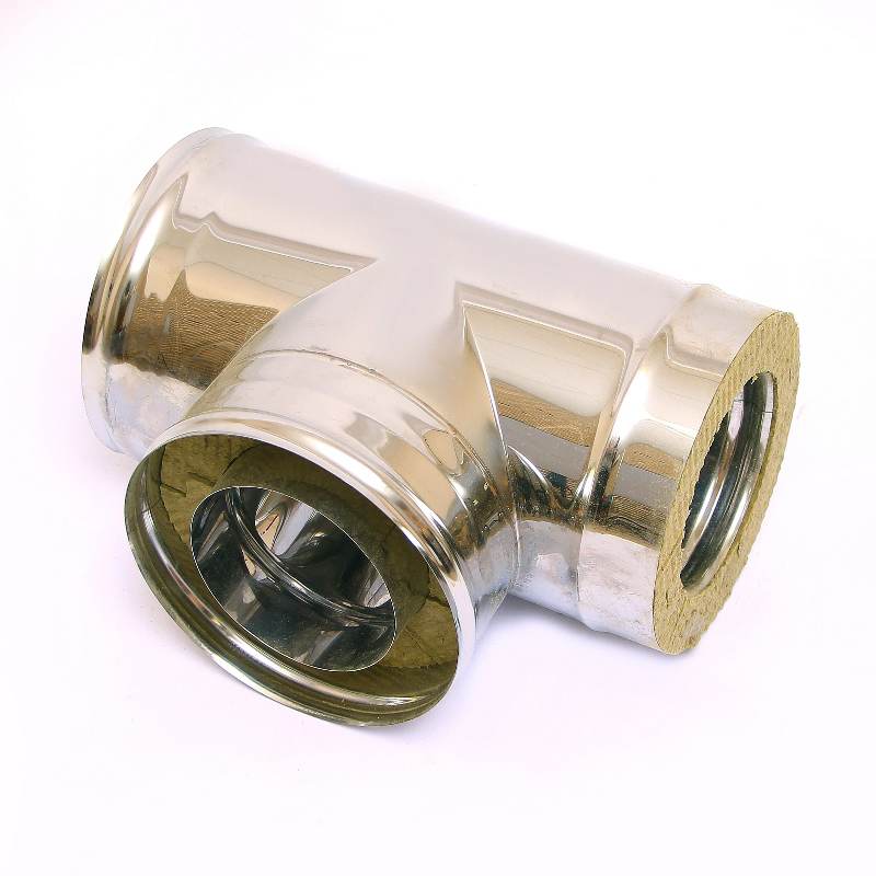 Сэндвич-тройник 90" Ferrum Ф130х200 нержавеющая сталь (430/0,5мм) FD11130N4FF - Вид №1