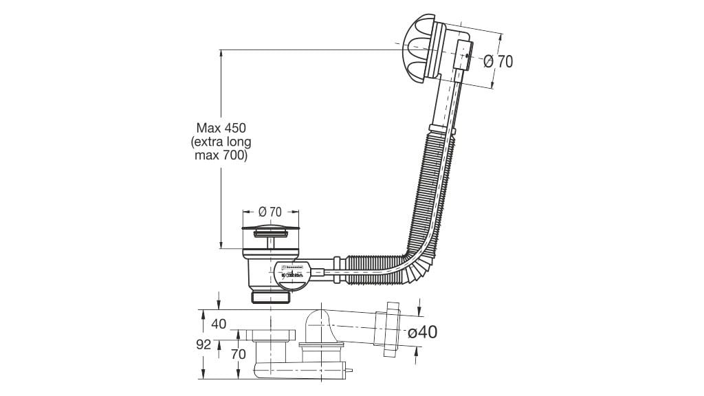 Колонка ванны ABS Bonomini Extensa ARCH-00090507 - Вид №5