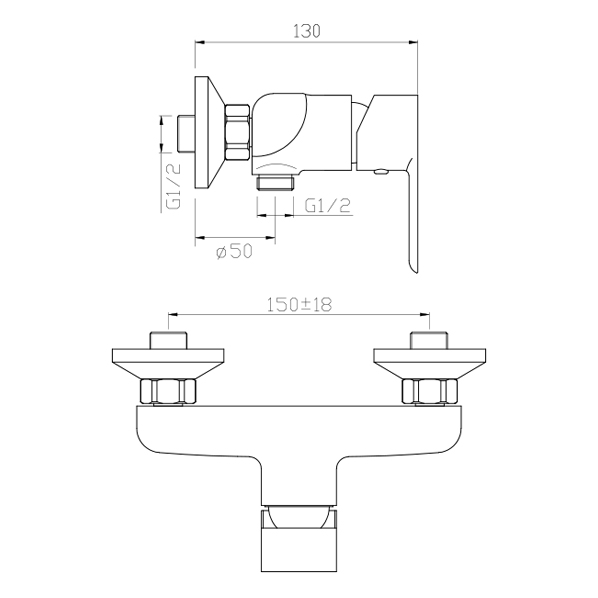 35-06P OLIMP  Смеситель для душа  ARGO kran 3506polimp - Вид №1