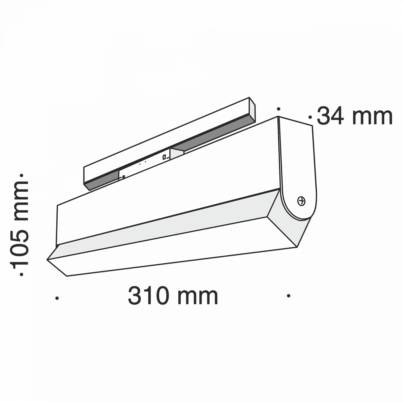 Трековый светильник черный TR013-20W3K TECHNICAL MAGNETIC TRACK SYSTEM 00-3956231 Черный  - Вид №3