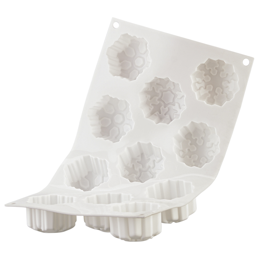 26.115.87.0065 Форма для приготовления пирожных и конфет snowflakes 30,5 х 18 см Silikomart  - Вид №5