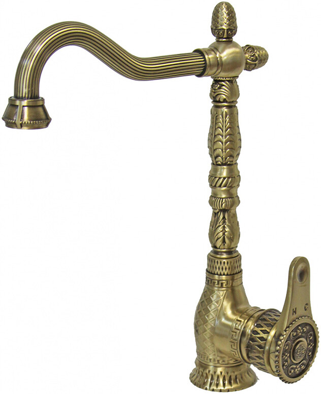 Смеситель ZorG Antic A 422 K-BR для кухонной мойки, бронза