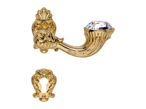 Латунная ручка в стиле Людовика XIV с кристаллами Swarovski® с насадкой