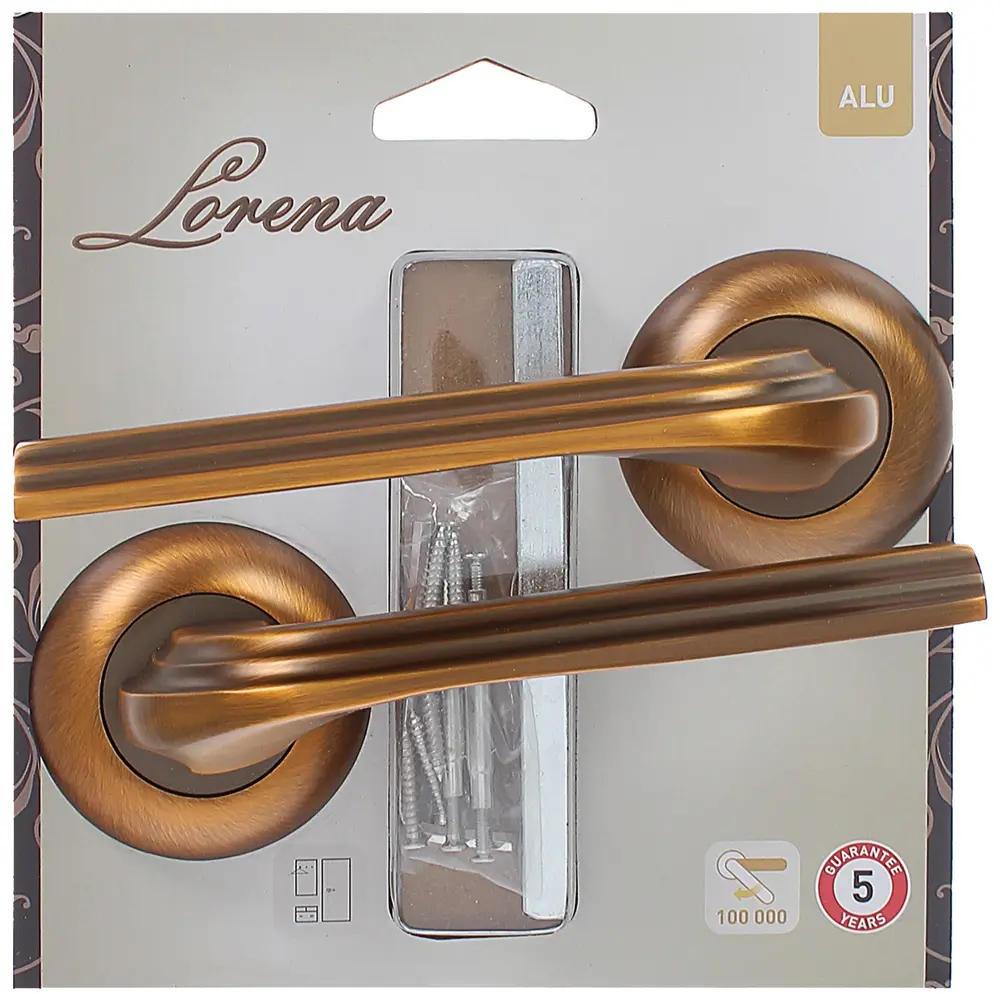 Ручка дверная на розетке C069Q15, цвет матовый кофе 18778380 STLM-2015889 LORENA  - Вид №3