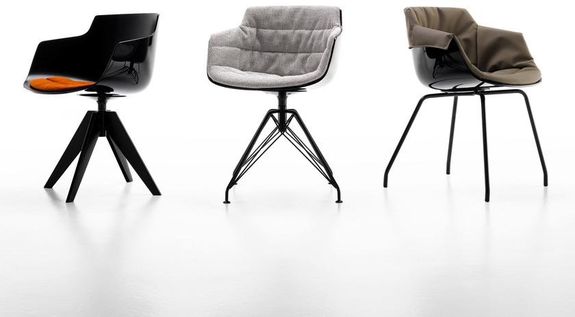 MDF Italia Вращающийся стул на жердочке из поликарбоната с подлокотниками Flow sun-id-1363144 - Вид №1