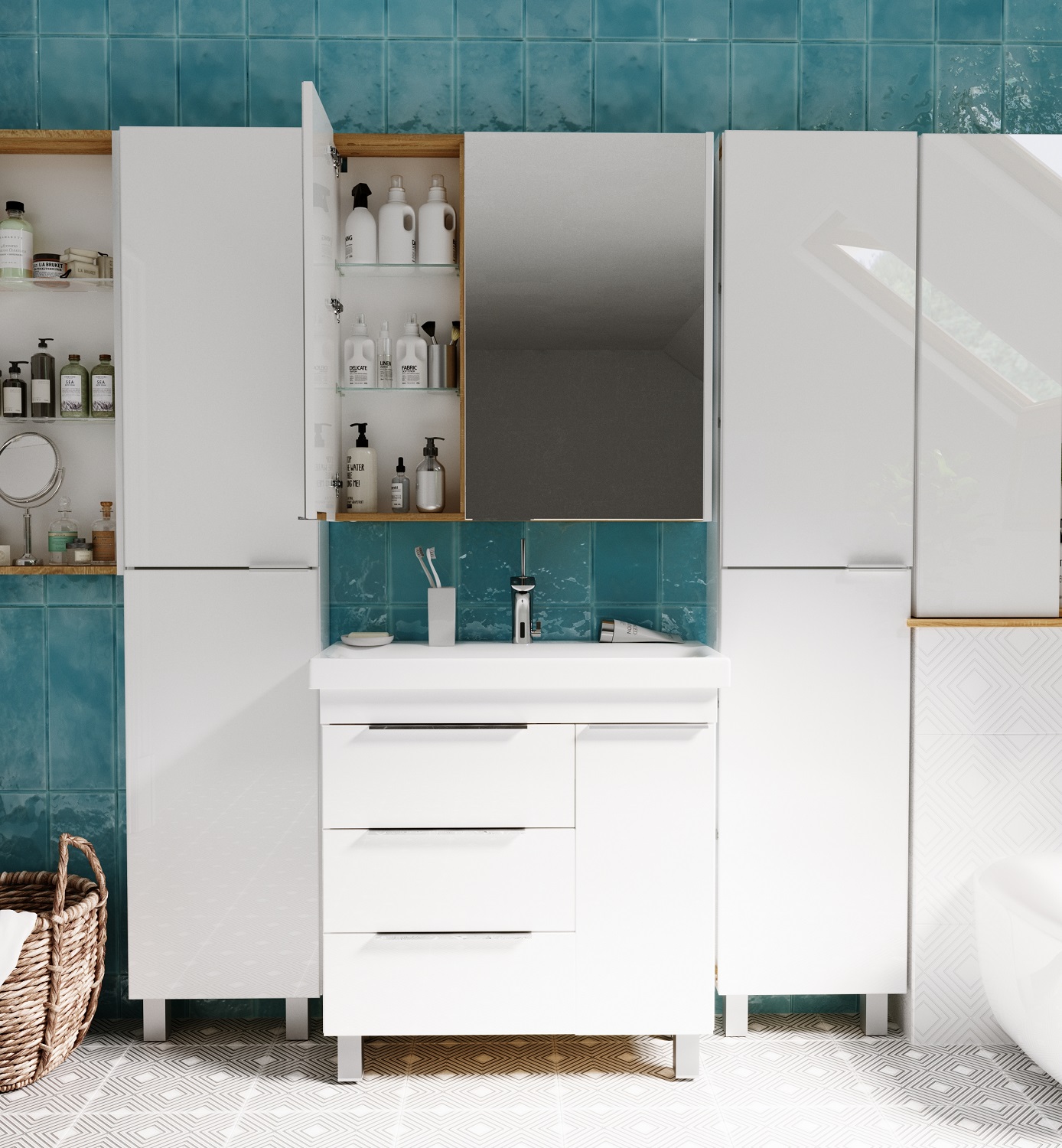 У92516 Тумба Gaula 80Н 3я 1д White 1 Marka Gaula  - Вид №3