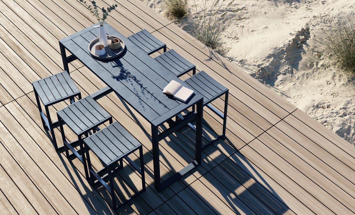 Высокий прямоугольный алюминиевый стол с порошковым покрытием Case Eos ARCH-00082338 - Вид №21