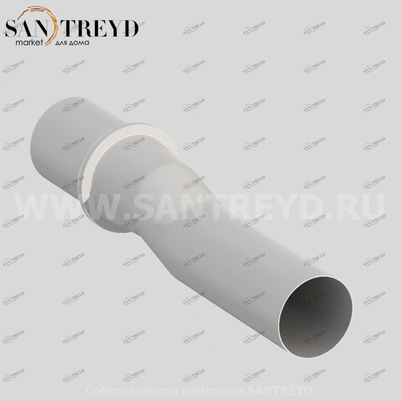 VA028 Эксцентриковая труба для подвод воды см белая Globo ACCESSORIES Италия Ceramica Globo