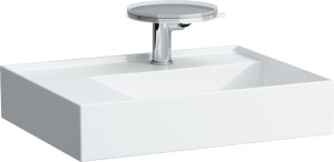 H8103357581581 Раковина с полочкой слева, со специальным скрытым сливом LAUFEN PRO