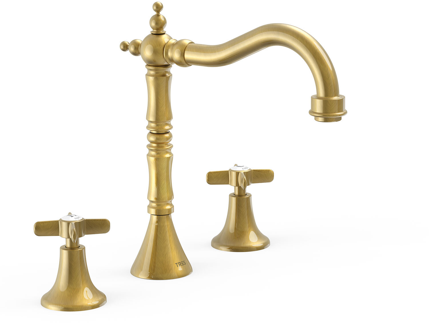 Смеситель для раковины TRES CLASIC с 3 отверстиями на бортике-24210501LV TRES