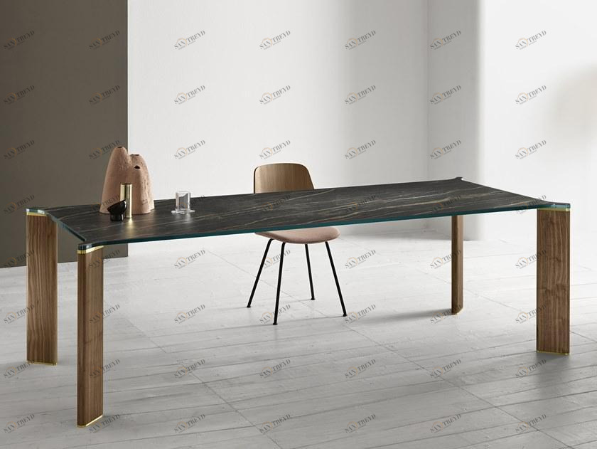 Tonelli Design Прямоугольный керамический обеденный стол sun-id-1465654