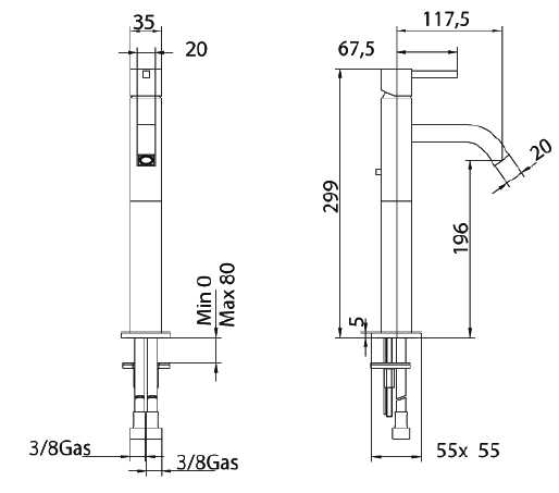 7503200001 Смеситель Bandini Ice Cube Santreyd - Вид №1