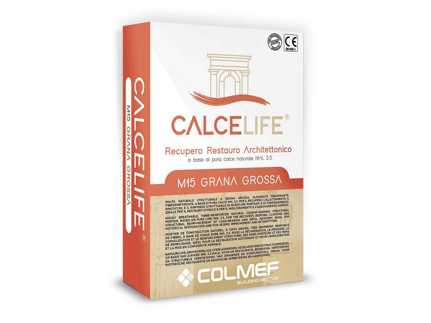 NHL 3.5 чистый натуральный известковый фиброзно-укрепленный раствор Colmef Calcelife ARCH-00143758