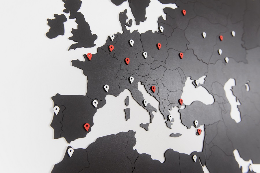 1805 Карта-пазл wall decoration giant, 280х170 см, черная Mimi  - Вид №9