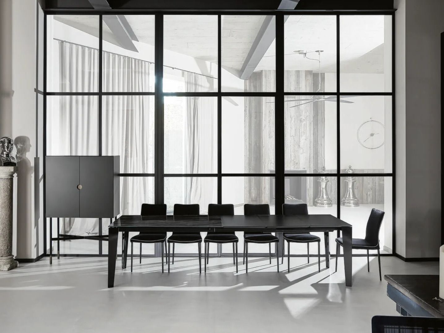 Выдвижной обеденный стол из стали и дерева Bontempi Casa CRUZ XXL ARCH-00094714