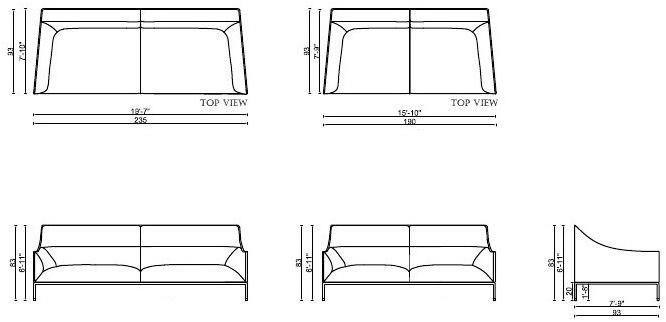 ENNE Диван из ткани Curve sun-id-1454726 - Вид №2