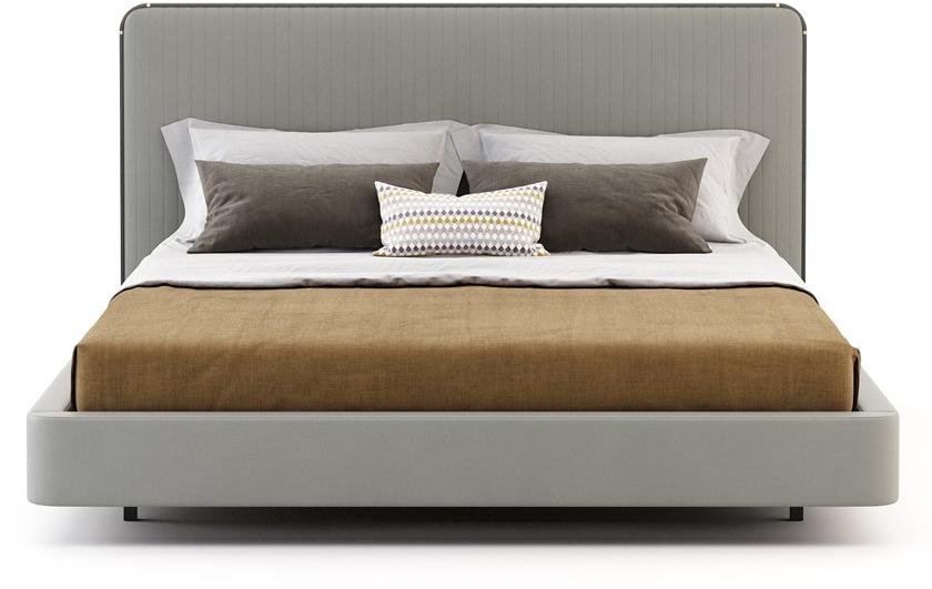 Laskasas Двуспальная кровать из ткани с высоким изголовьем sun-id-1423299 - Вид №1