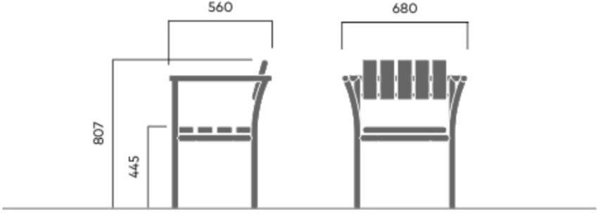 VESTRE Садовый стул из стали и дерева Parc sun-id-1462808 - Вид №6