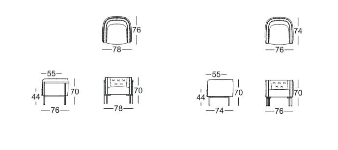Кресло с подлокотниками Rolf Benz PHIL ARCH-00084945 - Вид №5