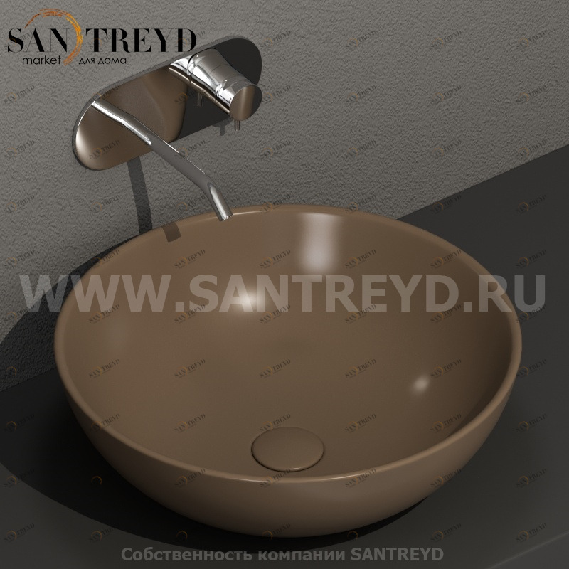 430388 Накладная раковина на столешницу  круглая Kerasan Nolita